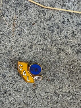 CAL Bowl 200 Enamel Pin - Gold and Blue